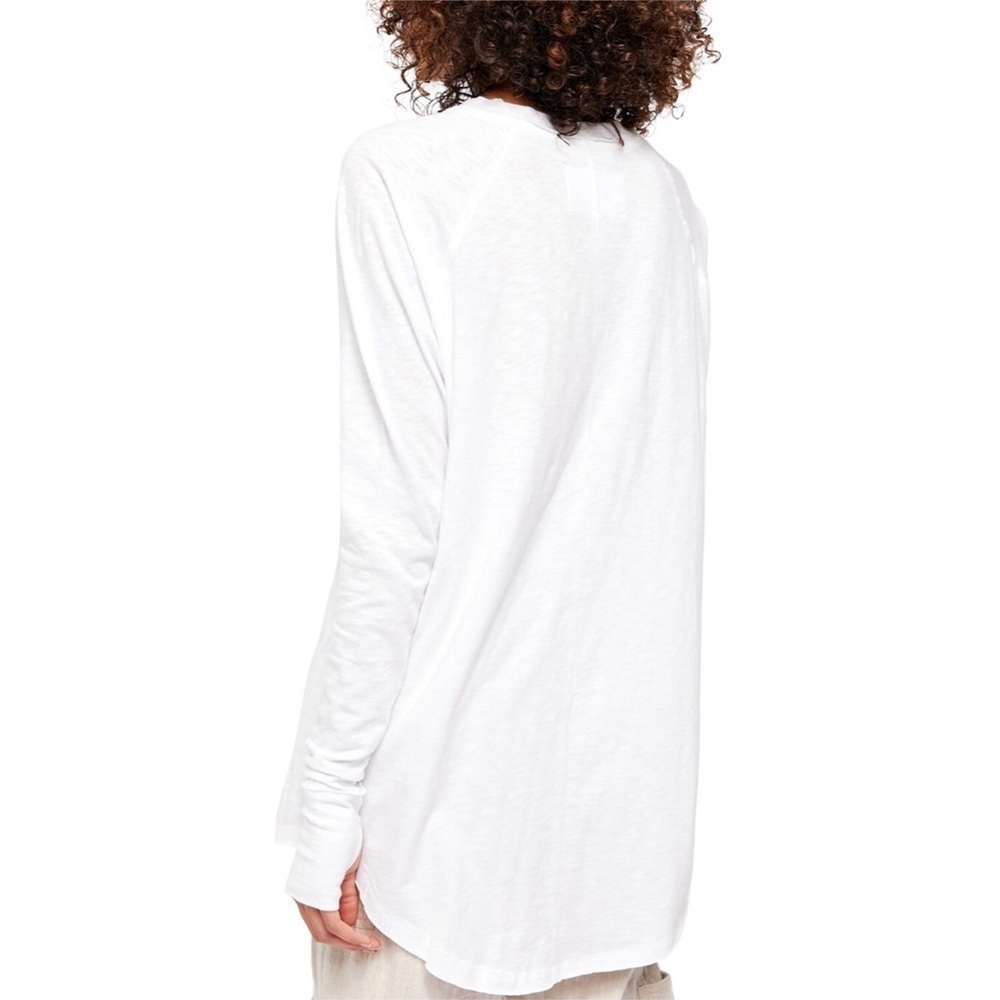 Free People We The Free Arden Tee Long Sleeve in Optic White New with Tags Small - Picture 5 of 14